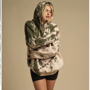Civil Regime - White Roses Hoodie in Cactus Bloom